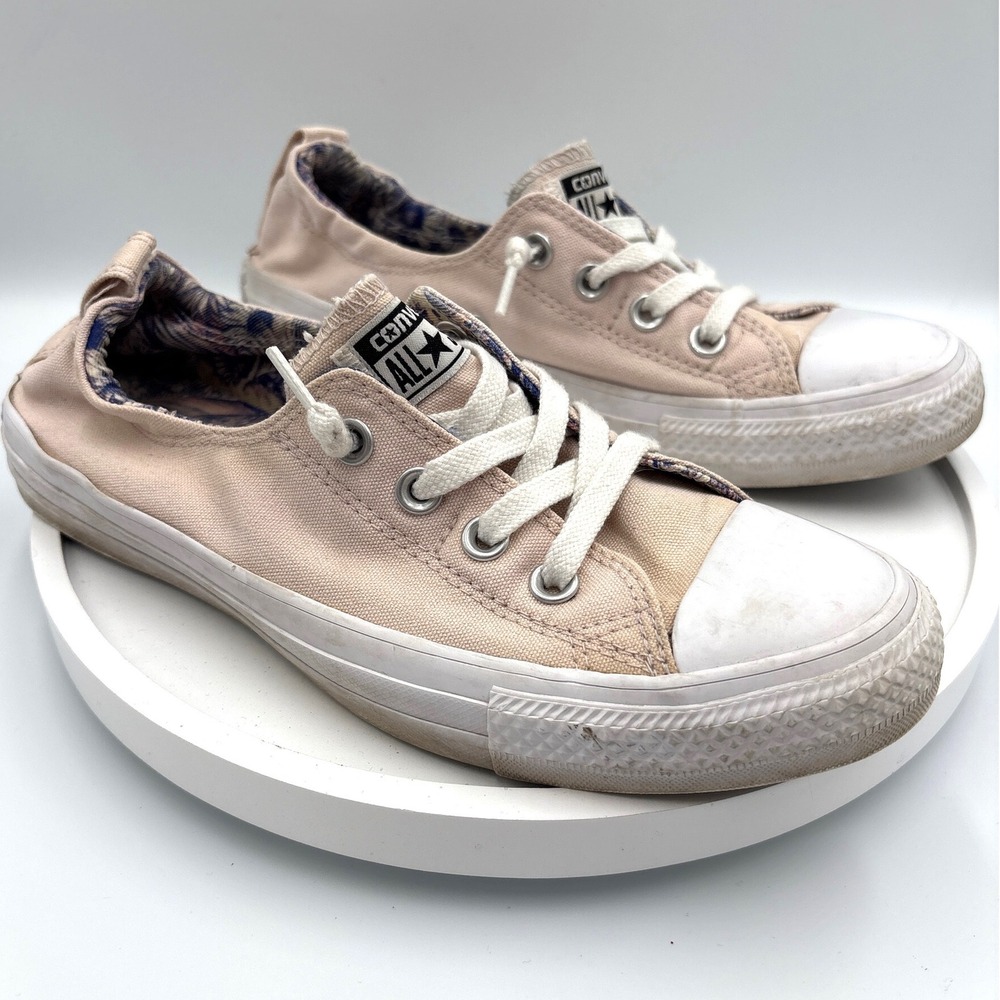 Converse Shoreline Slip On Size 9 Peach Floral Cottagecore Low Top 560872F